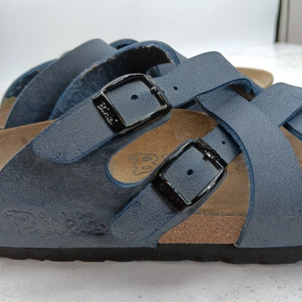 Birkenstock Blue Cross-Strap Sandals - Picture 5 of 10